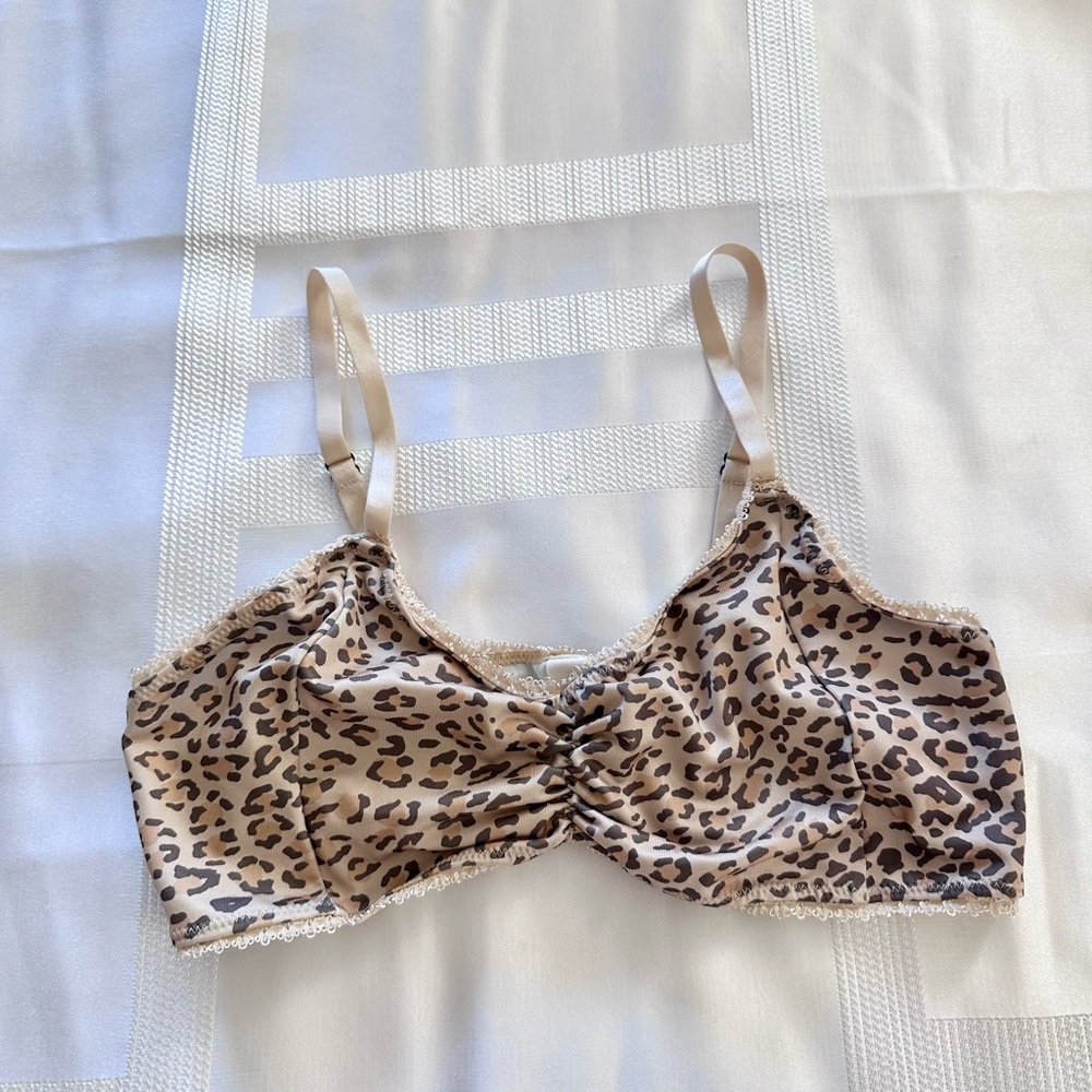 Spell Designs bra bralette leopard print size large - never worn